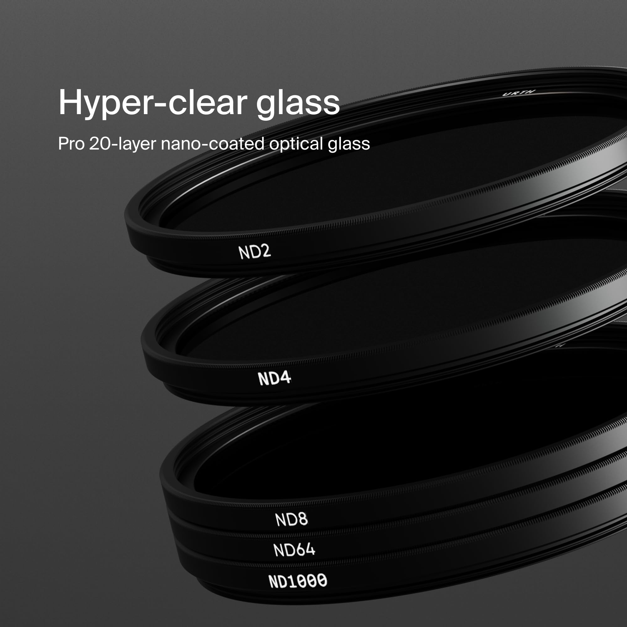 Urth 77mm 5-in-1 Lens Filter Kit (Plus+) — Neutral Density ND2, ND4, ND8, ND64, ND1000, 20-Layer Nano-Coated, Ultra-Slim Camera Lens Filters - Image 4