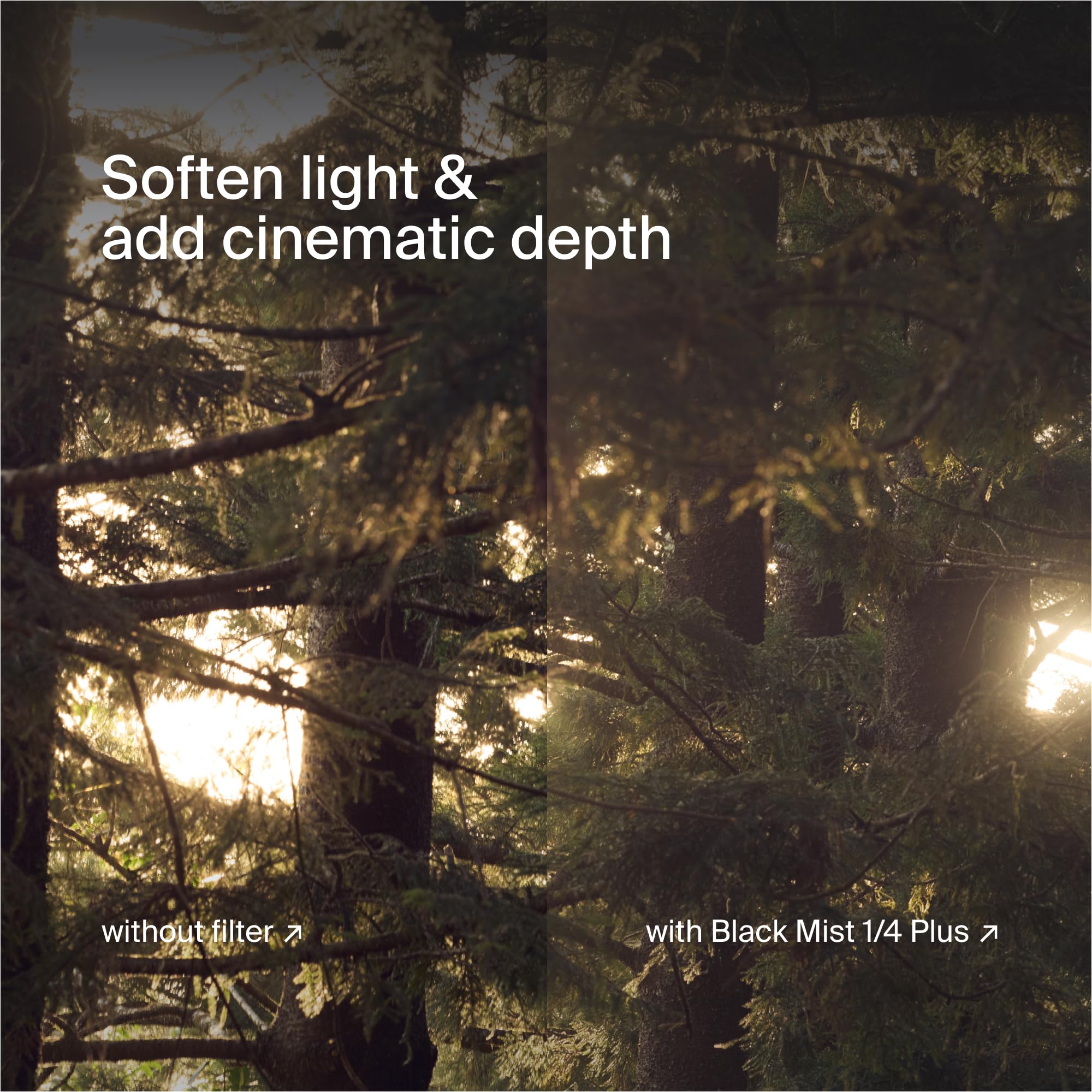 Urth 77mm Cinematic 4-in-1 Lens Filter Kit (Plus) - UV, Circular Polarizing (CPL), Variable Neutral Density ND2-32, ¼ Black Mist, Multi-Coated Optical Glass, Ultra-Slim Camera Filters - Image 7