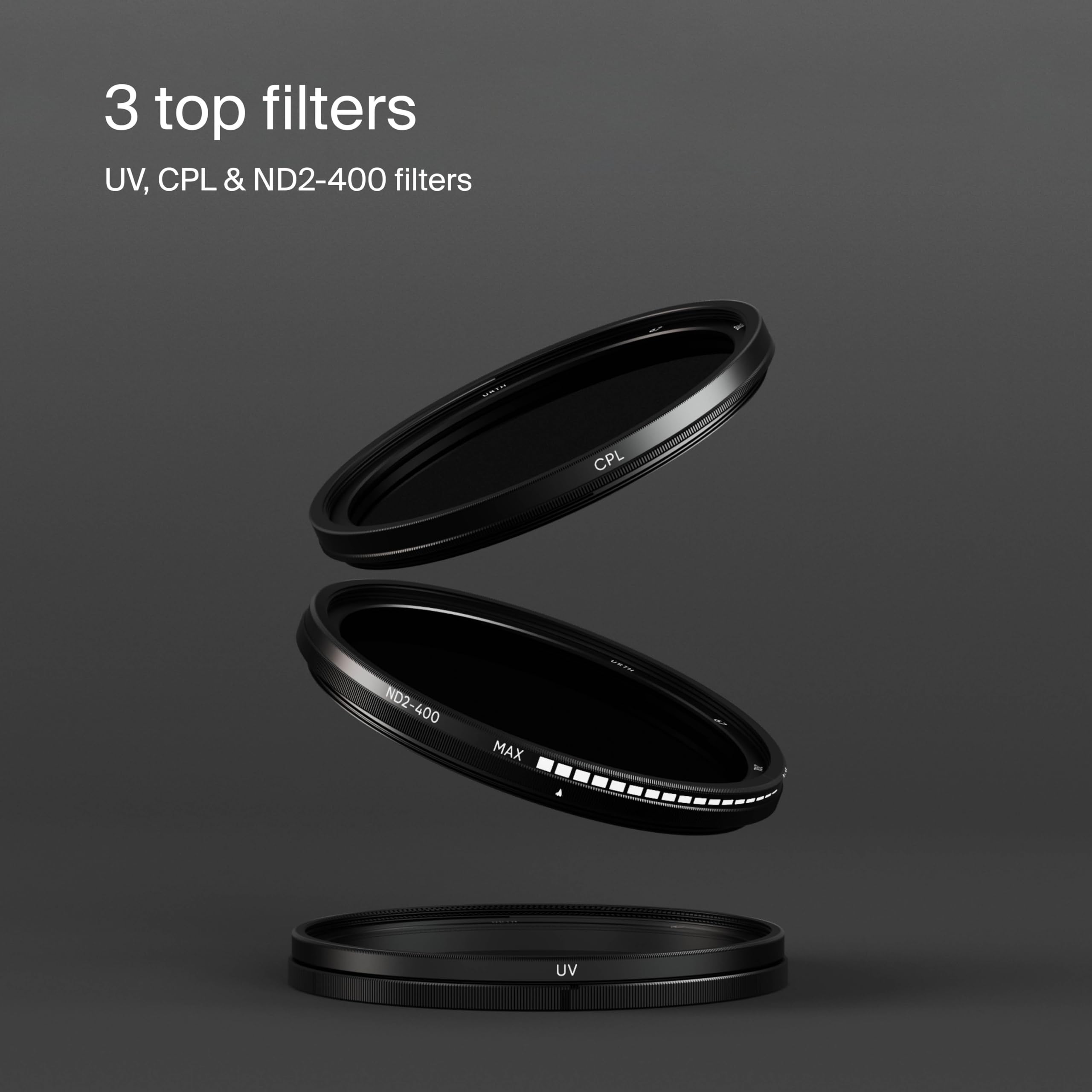 Urth 77mm Explore Filter Kit with UV, CPL and Variable ND2-400 Lens Filters - Image 3