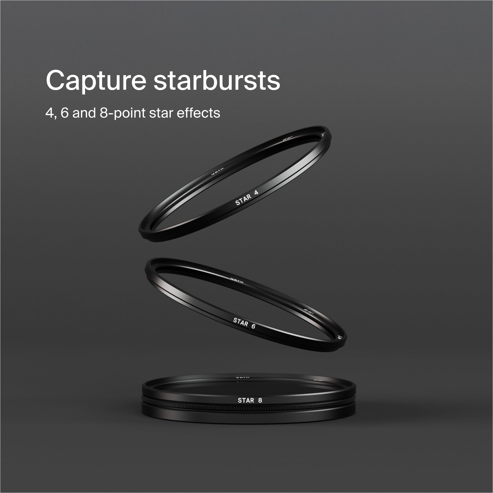 Urth 77mm Magnetic Star Lens Filter Kit (Plus) — 4, 6, 8 Point Starburst Effects, Multi-Layer Nano-Coated Camera Filters for Enhanced Cinematic Photography - Image 3