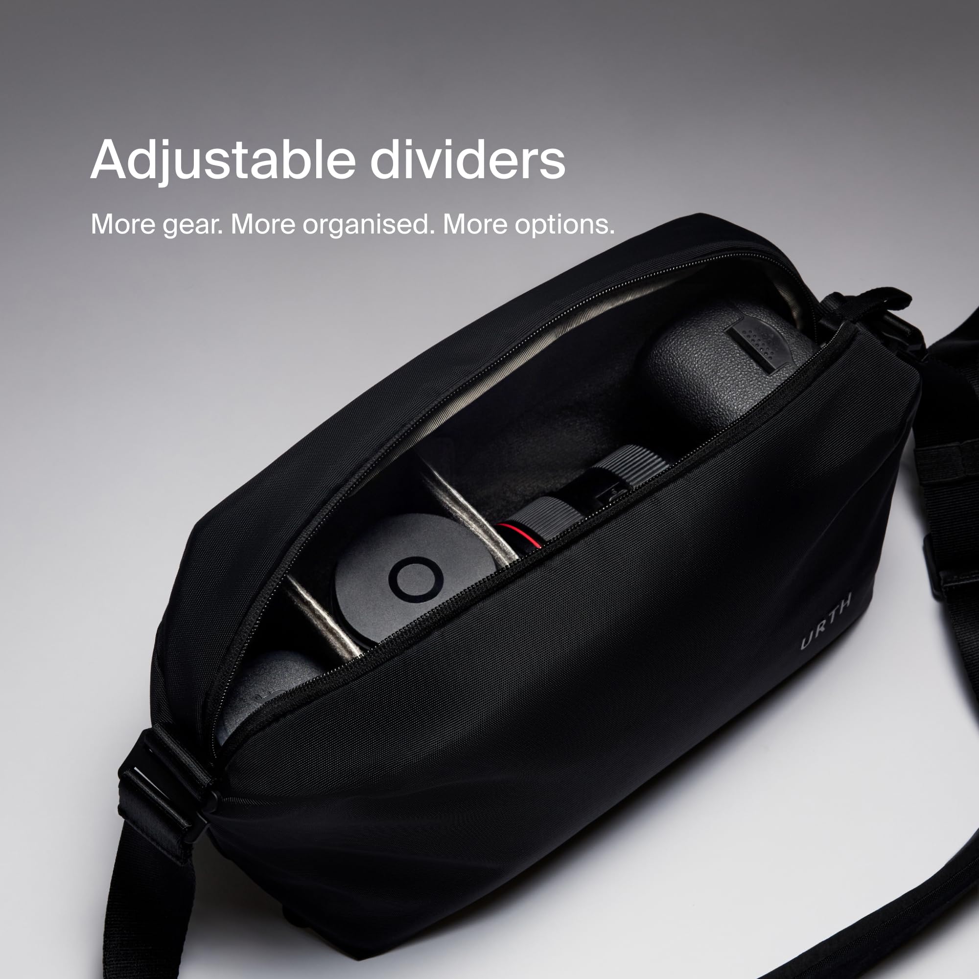 Urth Dolomite 8L Large Crossbody Camera Sling - Water Resistant, Recycled, Multifunction Photography DSLR Everyday Bag (Black) - Image 8