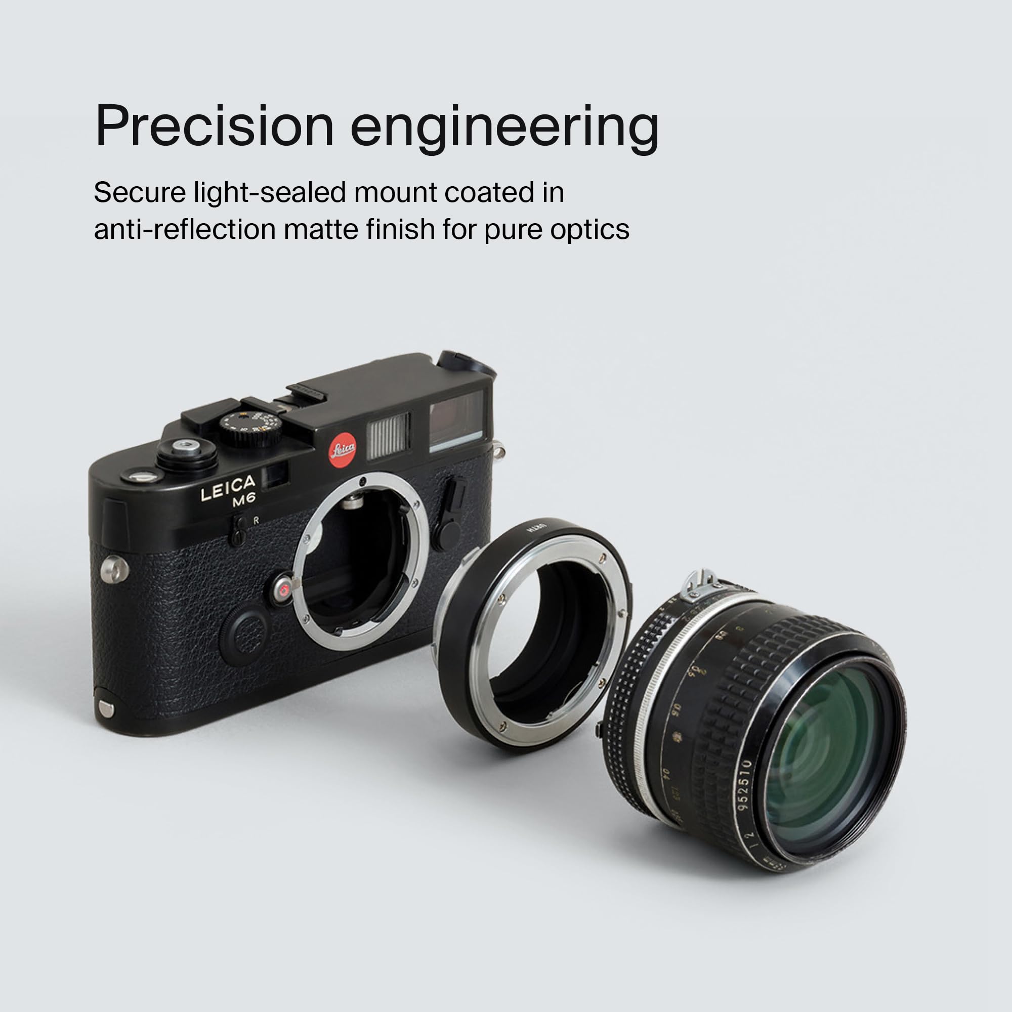 Urth Lens Mount Adapter: Compatible for Nikon F Lens to Leica M Camera Body - Image 4