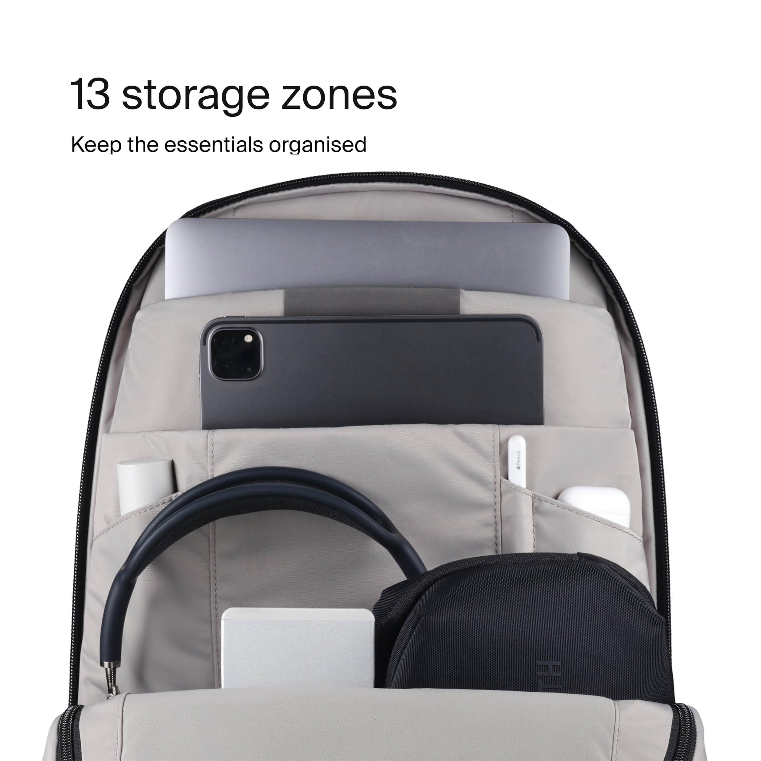 Urth Norite 24L Modular Camera & Laptop Travel Backpack — Water Resistant, Anti-Theft, Recycled Bag for DSLR, 13-16 Inch Laptop in Black - Image 7